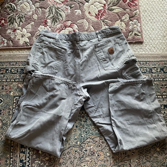 Carhartt Gray Work Pants Loose Fit Carpenter 100% Cotton 42x32 *flawed - Picture 12 of 12